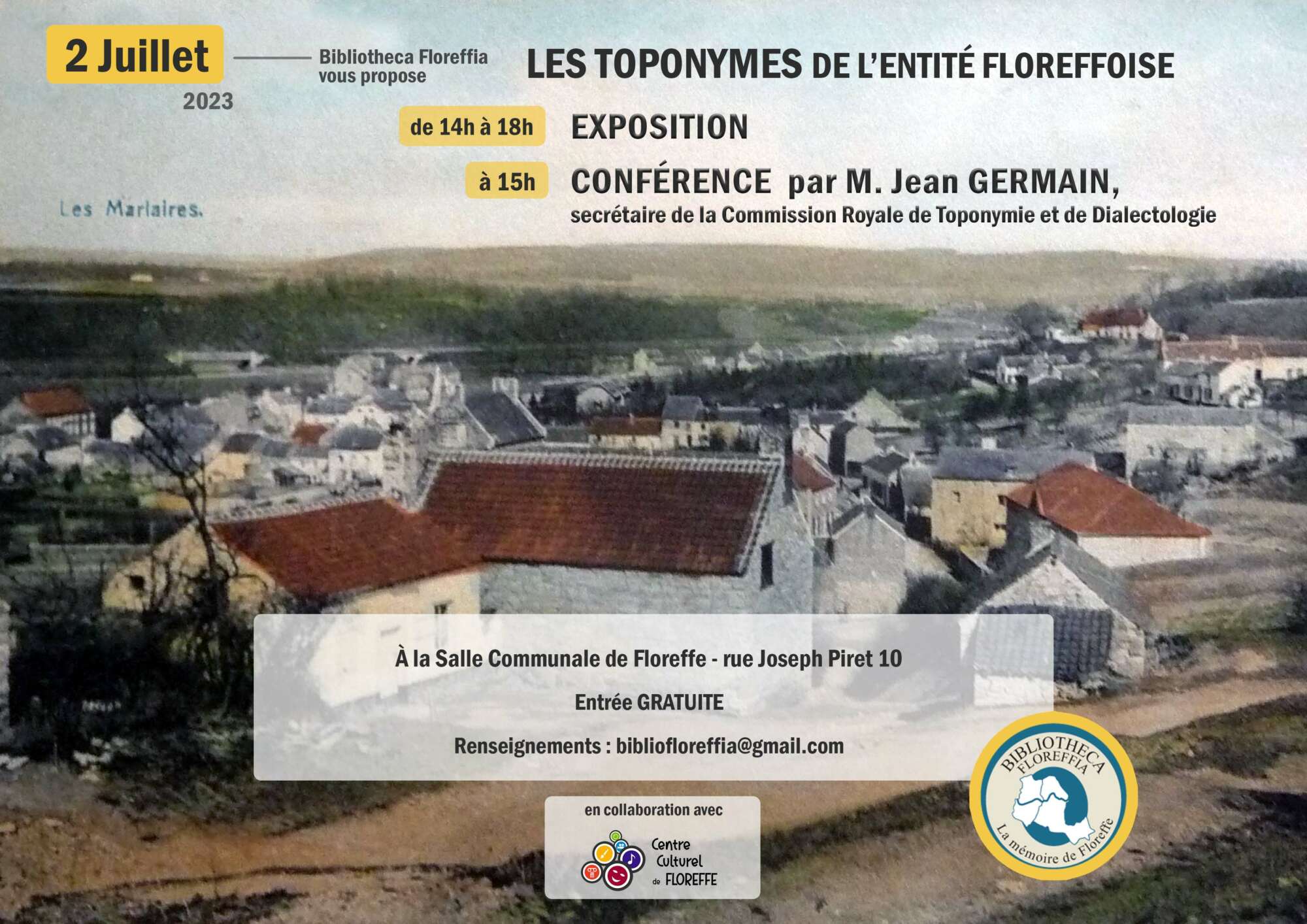 Bibliotheca Floreffia – Visuel 2023 (Toponymes)