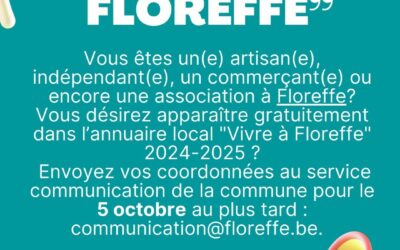 Participez à l’annuaire thématique “Vivre à Floreffe” 2024-2025