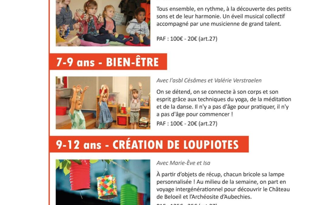 Stages de printemps du Centre Culturel : il reste de la place