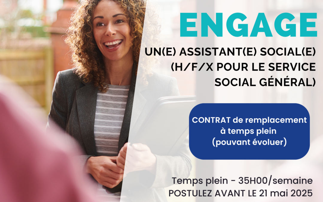Le CPAS de Floreffe recrute un(e) assistant(e) social(e)