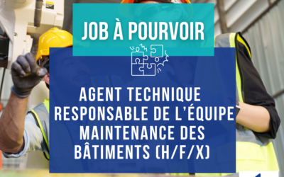 Offre d’emploi : agent technique   Responsable de l’équipe maintenance des bâtiments (H/F/X)