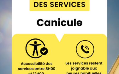 Fortes chaleur – accessibilité des services
