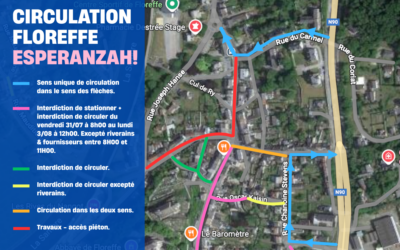 Circulation à Floreffe pendant le festival « Esperanzah! »