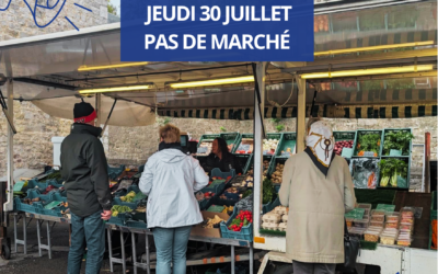 Jeudi 30 juillet : pas de marché hebdomadaire