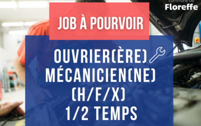 La commune de Floreffe recrute un(e) Ouvrier(ère) mécanicien(ne)