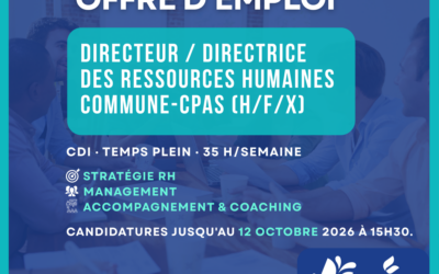 Offre d’emploi : Directeur / Directrice des Ressources Humaines Commune – CPAS (h/f/x)